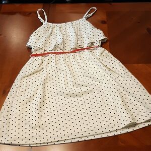 Charlotte Russe White with Black Polka-dot Mini Dress